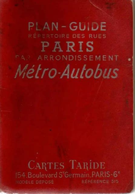 Plan Guide Paris Par Arrondissement M Tro Bus Cartes Taride Etat