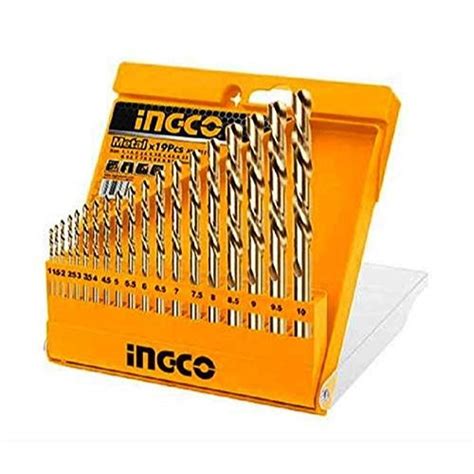 SS316 Stainless Steel AKDB1195 Ingco 19PCS HSS Twist Drill Bits Set