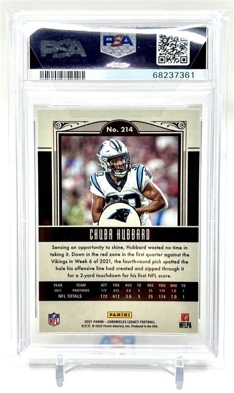 2021 Panini Chronicles Legacy Update Rookies 214 Chuba Hubbard RC