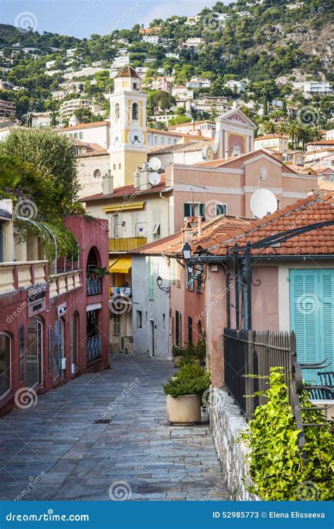 Old Town in Villefranche-sur-Mer Editorial Stock Photo - Image of alpes ...