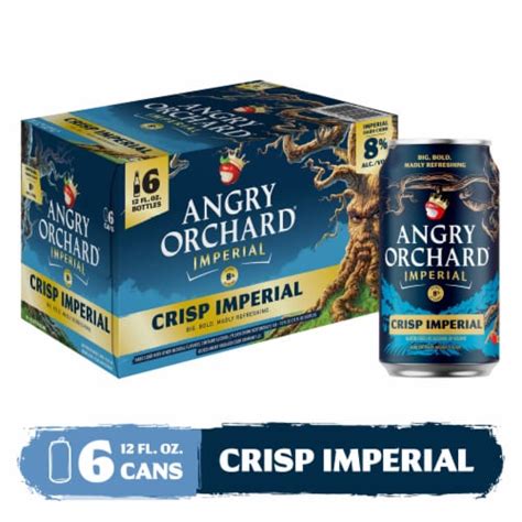 Angry Orchard Crisp Imperial Hard Cider Beer 6 Cans 12 Fl Oz King