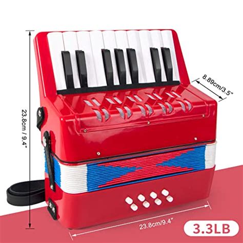 Accordéon 17 touches accordéon 8 basses avec sangles pour débutants