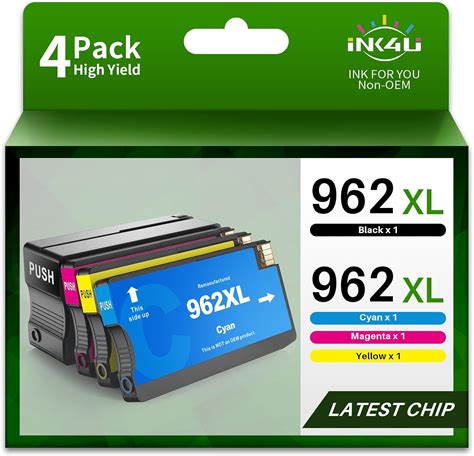 962xl Ink Cartridges Combo Pack Replacement For Hp 962xl