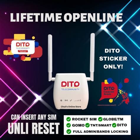 SALE MODEM LIFETIME OPENLINE DITO STICKER ONLY ZLT S10G Lazada PH