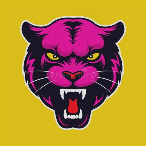 Panther Head Cartoon Mascot Logo Stock Vector Illustration Of