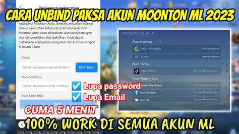 Cara Unbind Paksa Akun Moonton Mobile Legend Cara Unbind Akun