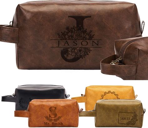 Amazon Eaq Personalized Toiletry Bag For Men Personalized Leather