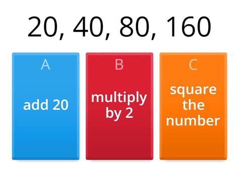 number patterns - Quiz