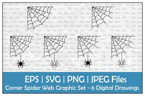 Corner Spiderweb Svg Files Spider Web Cut Files Halloween Svg