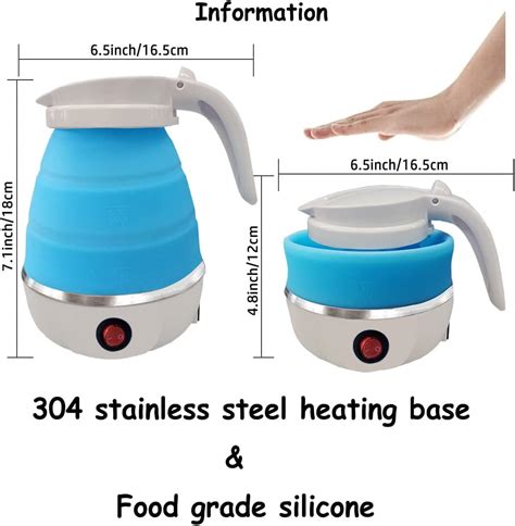 Hervidor eléctrico portátil plegable con silicona de grado alimenticio