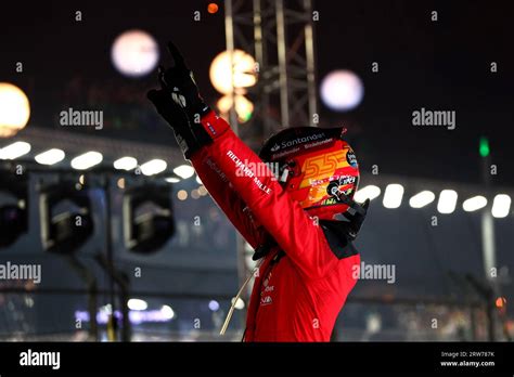 Singapore Singapore 17th Sep 2023 Race Winner Carlos Sainz Jr Esp