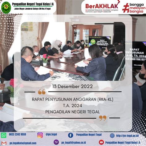 Rapat Penyusunan Anggaran RKA KL T A 2024 PENGADILAN NEGERI TEGAL