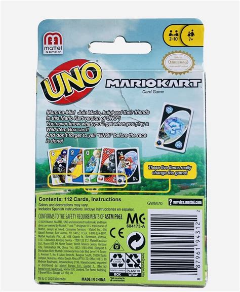 Uno Mario Kart The Card Game New In Stock Cards Deck Mattel Ebay