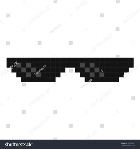 Glasses Pixel Vector Icon Stock Vector Royalty Free 286300841 Shutterstock