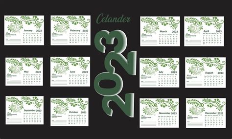 Calendar Design Layout 14440493 Vector Art at Vecteezy