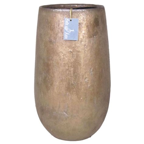 Deko Blumenvase PEYO Keramik bronze 36 5cm Ø21cm