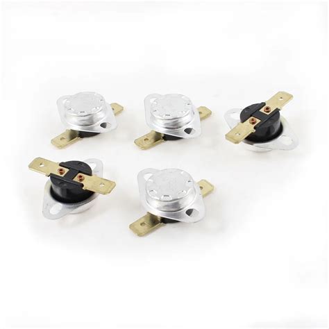 Uxcell 5 Pcs Nc Normal Close Thermostat Temperature Thermal Switch