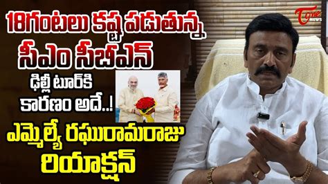 ఢలల టర క కరణఅద Raghurama krishnam raju Reaction on Cm