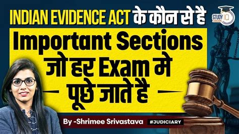 Most Important Sections Of Indian Evidence Act For Prelims Judiciary