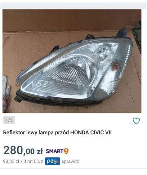 Reflektor lampa przednia lewa honda Civic VII Jaworznik Ogłoszenie