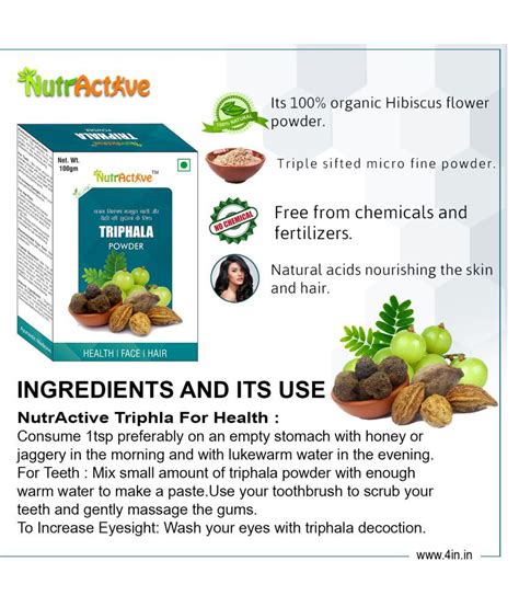 Nutractive Triphala Powder Gm Pack Of Buy Nutractive Triphala