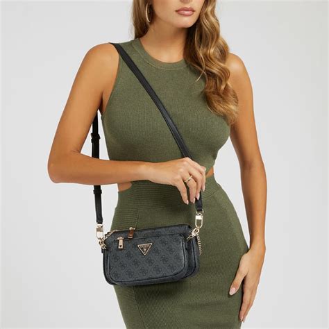 Guess Noelle Crossbody Bag Coal Logo