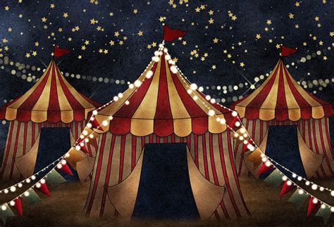 Red Curtain Tent Circus Stage Stars Ferris Wheel Photography Etsy