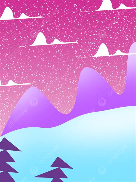 Snow Mountain Cartoon Mountain Illustration Background Wallpaper Image For Free Download - Pngtree