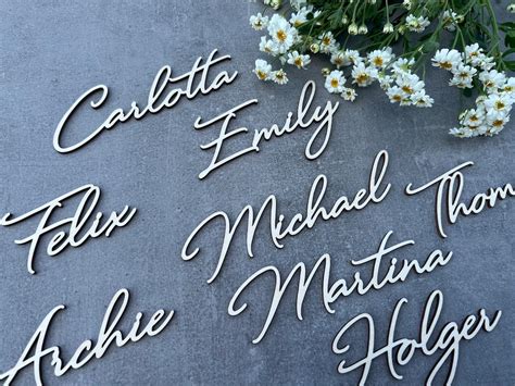 Laser Cut Wood Names Custom Laser Cut Name Signs Wedding Place Cards