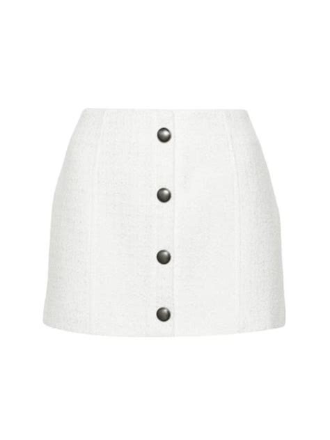 Alessandra Rich Tweed A Line Miniskirt Reversible