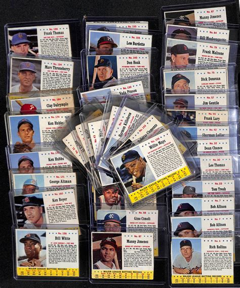 Lot Detail Lot Of 40 Different 1963 Jello Baseball Cards W Willie Mays