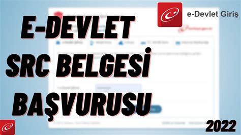 E DEVLET SRC BAŞVURUSU NASIL YAPILIR 2024 E DEVLET SRC BELGESİ