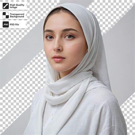 Premium Psd Psd Portrait Of A Woman With Hijab Arabic Woman