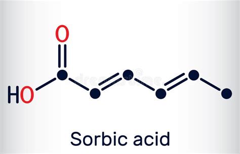 Molécula De ácido Sórbico 2 4hexadienóico E200 é Um ácido Gordo