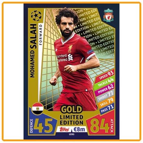 Topps Match Attax Champions League 20172018 Mohamed Salah Gold Limited