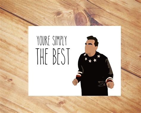 Schitts Creek David Rose Youre Simply The Best Card Etsy