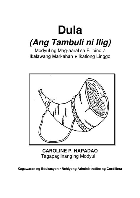 Fil Q Wk Dula Baguio Napadao Dula Ang Tambuli Ni Ilig Modyul Ng