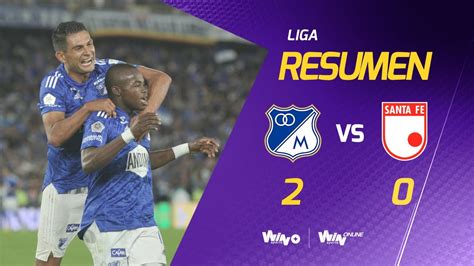 Millonarios Vs Santa Fe Resumen Y Goles Liga Betplay Dimayor