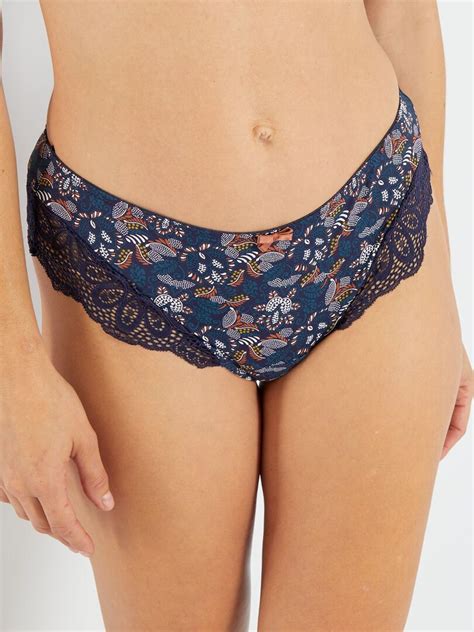 Culotte Tanga De Microfibra Envie De Lingerie Beige Kiabi