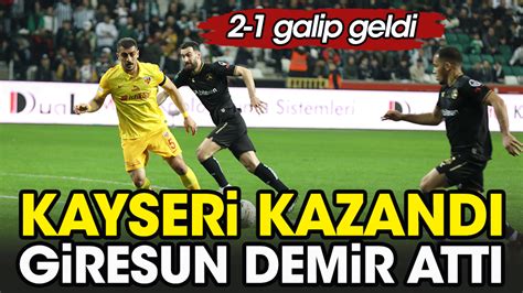 Giresunspor Kayserispor A Yenildi