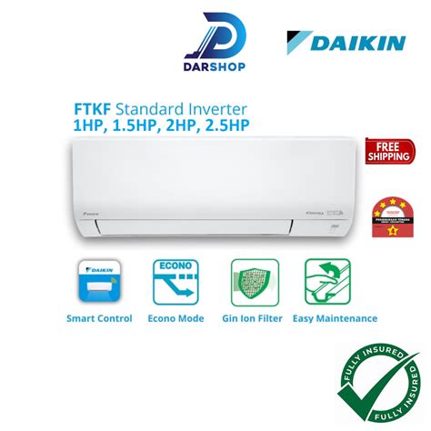 4 Star Daikin Inverter Air Conditioner 1hp 1 5hp 2 0hp 2 5hp Aircond