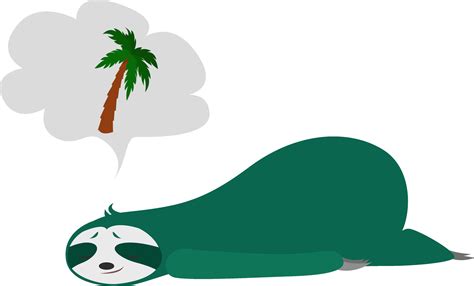 Sleeping sloth, illustration, vector on white background 35409047 ...