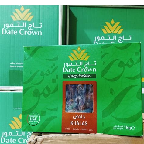 Jual KURMA Date Crown Khalas 1 Karton Isi 10 Box 1 Box 1kg Kurma