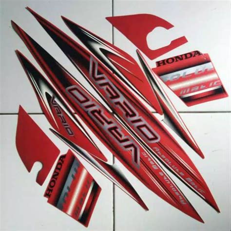 Jual Sticker Stripping Body Vario Lama Karbu Merah Shopee Indonesia