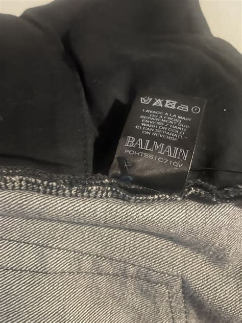 Balmain Balmain Grey Distressed Biker Jeans Grailed