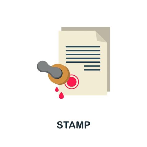 Premium Vector Stamp Flat Icon Simple Sign From Logistics Collection