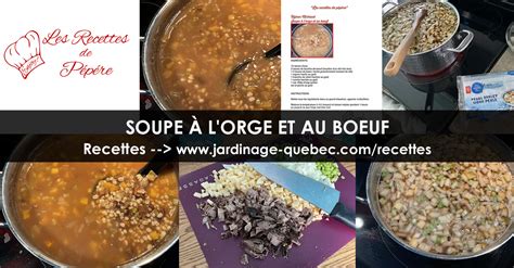 Soupe à l Orge et au Boeuf Recettes de Pépére