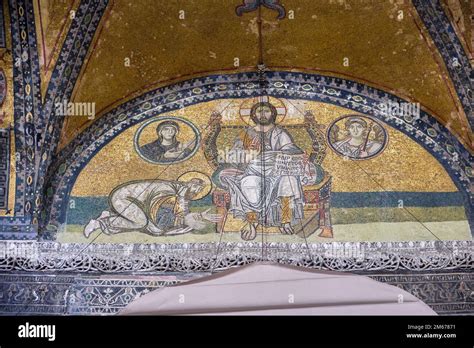 Interior Of Hagia Sophia Mosque And Historical Byzantine Church In