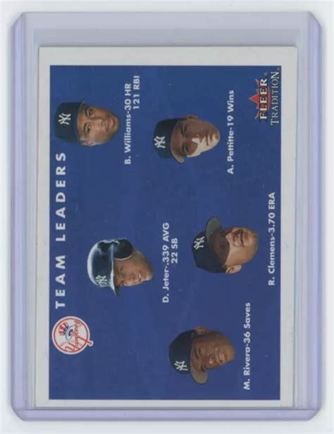 CARTE DE BASEBALL 2001 Fleer New York Yankee Team Leaders 437 EUR 3 05