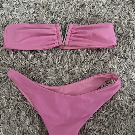 Pink Fae Bikini Set Worn Once Size Xs Send Offers Depop